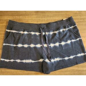 NATURAL‎ REFLECTIONS PULL ON SHORTS DRAWSTRING WAIST SIZE 2XL  Tie Dye NWT